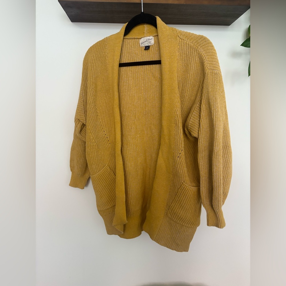 Universal Thread Mustard Open-Front Cardigan